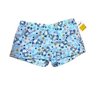 Peanuts Snoopy Floral Blue Lounge  Shorts